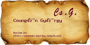 Csungán György névjegykártya
